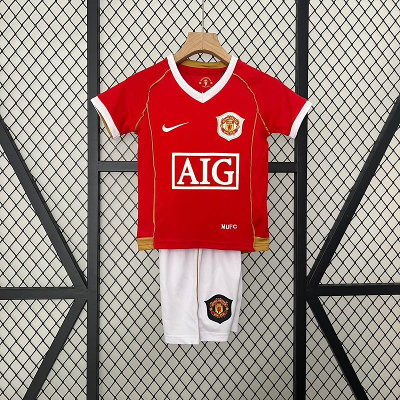 CAMISOLA MANCHESTER UNITED I 06/07 CONJUNTO INFANTIL (RETRO)