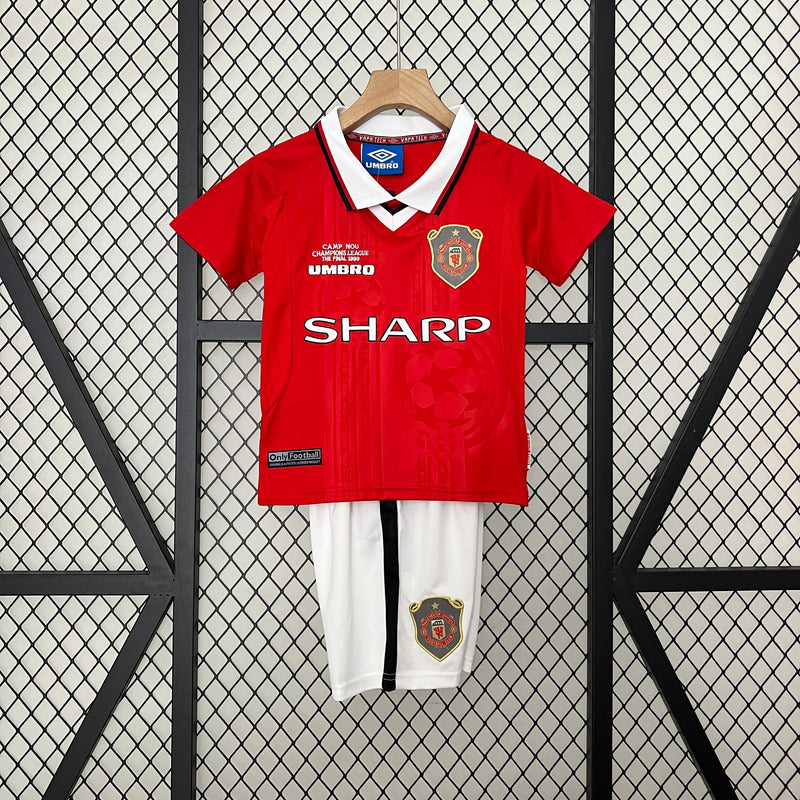 CAMISOLA MANCHESTER UNITED I 99/00 CONJUNTO INFANTIL (RETRO)