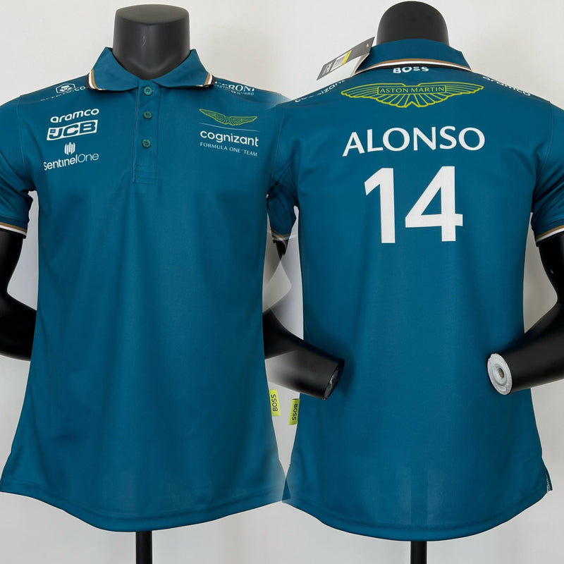 CAMISOLA F1 Aston Martin 2023 - #ALONSO - #14 - Green POLO