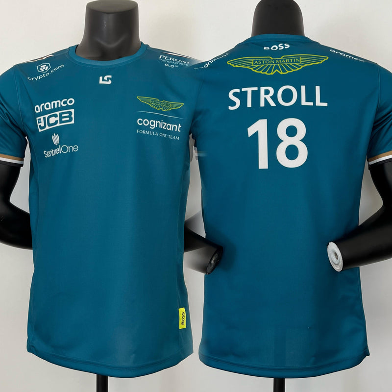 F1 Aston Martin 2023 SWEATSHIRT - # STROLL - #18 Green t shirt