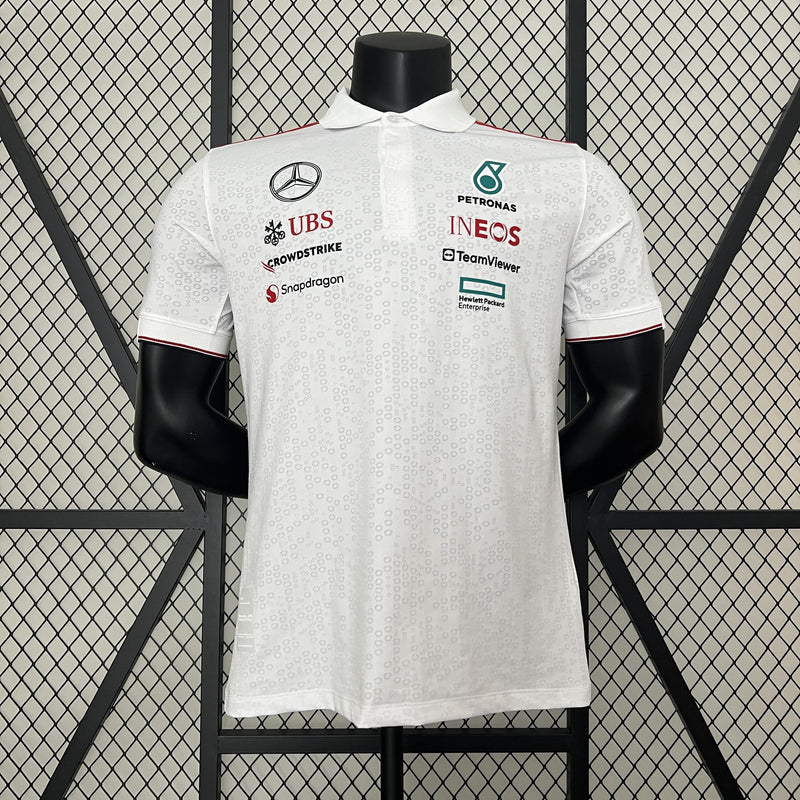 F1 Mercedes 2024 F1 white T-SHIRT - POLO