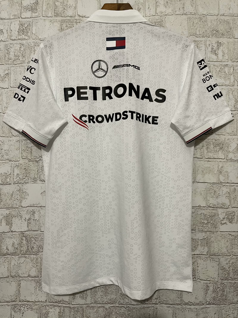 F1 Mercedes 2024 F1 white T-SHIRT - POLO