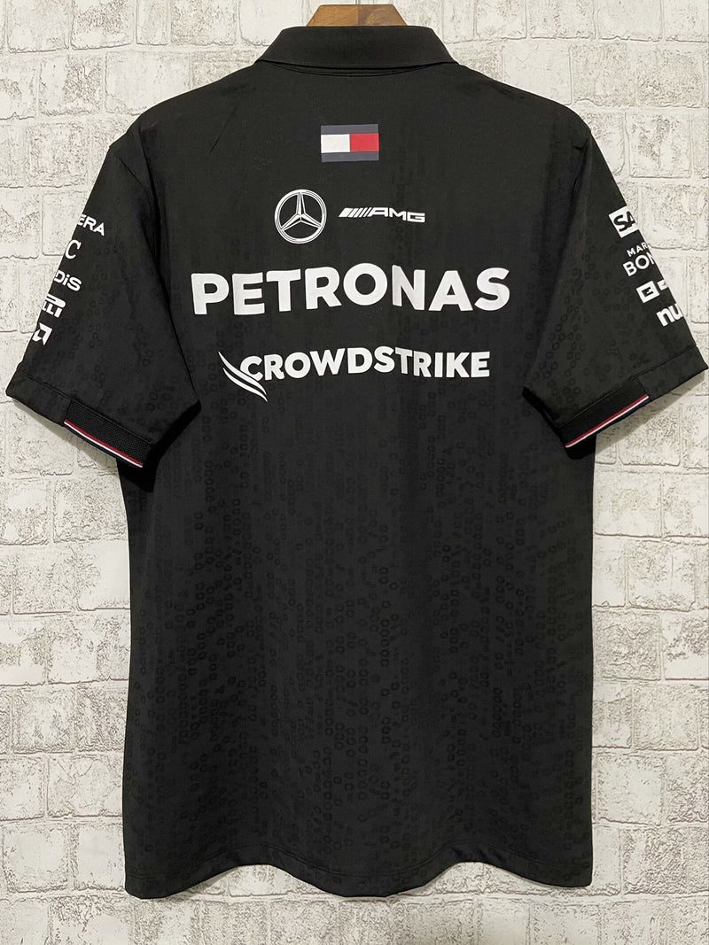 F1 Mercedes 2024 new black T-SHIRT - POLO