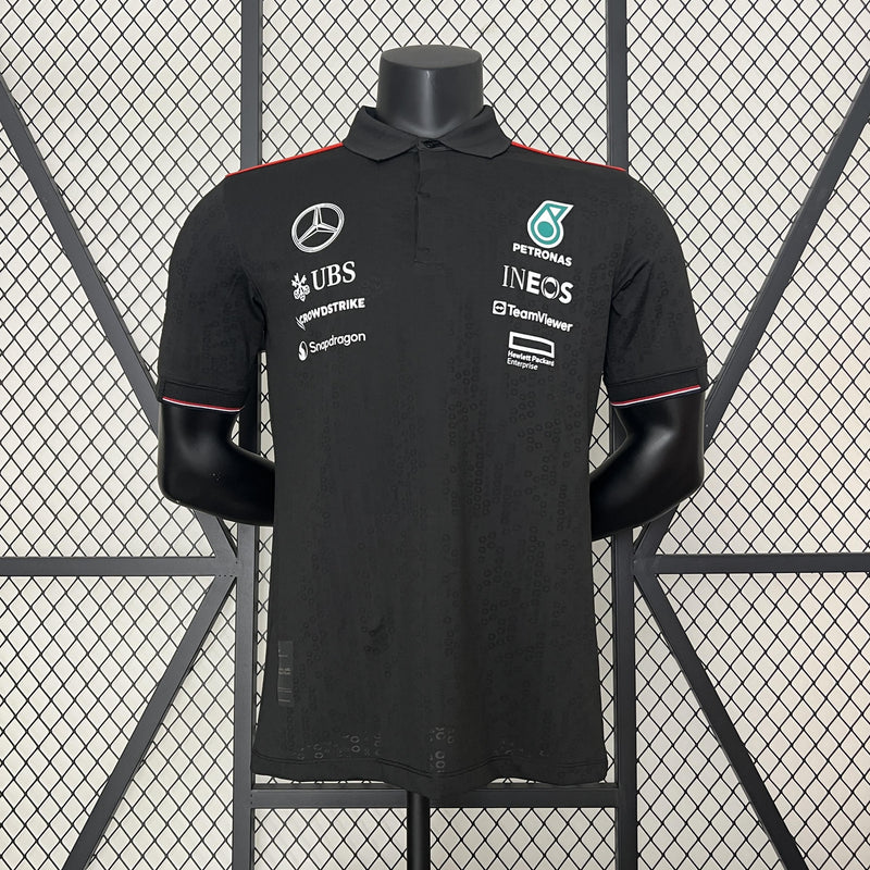 F1 Mercedes 2024 new black T-SHIRT - POLO