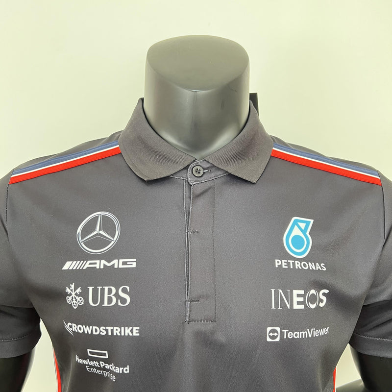 F1 Mercedes Benz 2023 Black new T-SHIRT - POLO