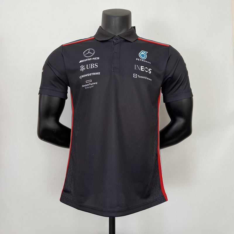 F1 Mercedes Benz 2023 Black new T-SHIRT - POLO