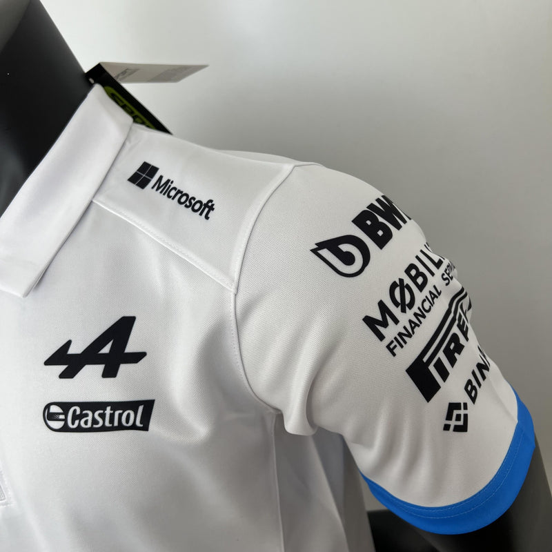 F1 Alpine 2023 F1 white jersey - POLO